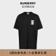 博柏利 BURBERRY 男士黑色专属标识图案棉质宽松T恤衫 80174841 M