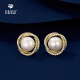 HMZ淡水珍珠耳钉女法式高级感气质耳夹新款潮轻奢小众独特耳环 珍珠耳钉(带证书)