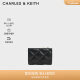 CHARLES&KEITH柔软菱格多卡位短款钱包女CK6-50770524-2 Black黑色 XXS