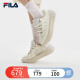 FILA 斐乐官方女鞋CARROT摩登板鞋2024春季新款萝卜鞋休闲运动鞋 古白色/初雪白-AA 36.5