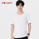 凡客诚品（VANCL）T恤男夏季纯棉纯色体恤圆领上衣运动打底衫 白色(短) XL 