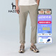 哈吉斯（HAZZYS）男装 夏款长裤子净色休闲裤ATDZP02BP52 浅米色LI 180/84A 35