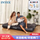 INTEX64142双人内置枕头充气床家用加厚户外帐篷垫折叠床送干电池泵