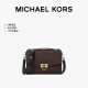 迈克.科尔斯（MICHAEL KORS）礼物MK女包HENDRIX老花单肩斜挎包信封包 中号 深棕色/黑色