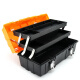 伊莱科（ELECALL）三层折叠手提式五金工具箱小号（17寸）多功能塑料收纳箱 430