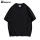 巴克龙（bakeLong）短袖T恤350克7A级抗菌防虫螨情侣装纯色杜邦SORONA 黑色 2XL