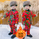川孩土大过年宝宝潮儿童花袄拜年小孩服唐装东北碎花套装棉袄翠花炸街 男童大花袄 130 cm