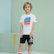 阿迪达斯儿童T恤儿童节礼物夏季中大童运动上衣休闲舒适短袖 白色 152 