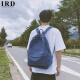 IRD双肩包男士帆布背包简约休闲旅行包时尚潮流ins初中高中大学生书包校园上课背包 蓝色
