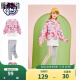 小马宝莉女童运动套装儿童卫衣运动裤两件套2024春秋新款 粉色-常规款 130