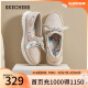 斯凯奇（Skechers）女鞋渔夫鞋夏季轻便一脚蹬船鞋休闲健步鞋136471 自然色/NAT 37.5