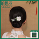 铂思亚山茶花蝴蝶扭扭盘发器高端丸子头懒人神器后脑勺盘发发夹头饰发卡 【山茶花蝴蝶款】扭扭夹