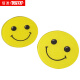 信发（TRNFA）笑脸胸牌10个装 亚克力黄色微笑服务牌 圆形工牌胸卡章徽章别针式 4.5cm