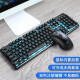 新盟（TECHNOLOGY） 曼巴狂蛇机械手感无线游戏键鼠套装可充电游戏办公键盘套装 N600黑色无线发光键鼠套装