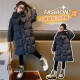 雷公仔女童羽绒服儿童中长款外套冬装中大童3-14岁女孩韩版休闲冬季衣服 黑色 160