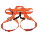 援邦半身安全腰带户外攀岩速降装备高空作业安全腰带保险登山护腰   新款橙色半身腰带