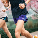 QINKUNG轻功四分日常训练跑步短裤男款女款带内衬（合身版型） 男款墨紫 XL