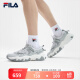 FILA 斐乐官方男鞋FLUID 5复古运动鞋2024夏新款猫爪鞋户外休闲鞋 雨雾灰/水滴灰-NN 41