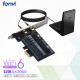 奋威AX3000 WiFi6英特尔AX200/AX210电竞游戏双频5G千兆台式PCIe蓝牙无线网卡 FV-AX3000/芯片ax200 2.4Gbps