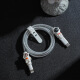 宇航员系列通用型充电器数据线保护套适用安卓苹果充电器可爱装饰 小熊电镀银宇航员(保护绳)