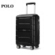 POLO 拉杆箱男女通用商务行李箱万向轮耐磨密码锁旅行箱Polo080341 黑色