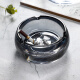 宫薰 烟灰缸创意透明水晶家用办公室茶几装饰摆件 圆形烟灰11.5cm