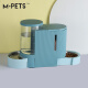 ZH宠物饮水机自动喂食器猫大容量狗狗喂食喂水一体机猫咪用品不插电储量桶3L蓝色