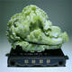 玉石岫玉玉白菜摆件家居开业玄幻客厅办公室摆设礼品 大号32*19*8.5cm