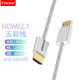 Coaxial纤细软HDMI线2.1版8K数字高清3D视频笔记本电脑电视投影仪显示器连接线 1.5米 HDMI2.1彩编白色【线径3.8MM】