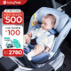 宝贝第一（Babyfirst）汽车儿童安全座椅 isofix接口（约0-7岁）360°旋转 i-Size认证 灵悦Pro(R155B) 柔雾蓝