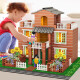 爸爸妈妈儿童盖房子玩具小泥瓦匠建筑师房子拼装模型砖头搭房子过家家礼物