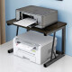 霓峰打印机置物架子桌面双层复印机微波炉多功能办公室桌上主机收纳架 双层-标准款-黑色