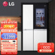 LG【透视窗门中门】655升大容量变频双开门对开门风冷无霜净化系统多维风幕S651SW76B节能净味冰箱