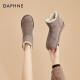 达芙妮（DAPHNE）东北保暖雪地靴女新款加绒加厚棉靴子冬季短筒面包棉鞋短靴冬 灰色跟高2cm 37