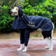 ISPET大型犬狗狗雨衣全包四脚可拆分式雨披耐用舒适防水 藏青色 2XL