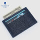 巴玛特（Bal Manent）卡包男士珍珠鱼皮名片夹超薄证件包多卡位银行卡包零钱包D083 蓝色