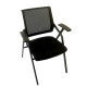 企佳培训椅带写字板折叠椅一体钢脚四脚员工开会教室会议室椅子带桌板 黑色+烤漆架-可折叠