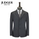 庄吉（Judger）断码纯羊毛西服上衣 时尚格纹西装毛料男士 灰色 185/104A
