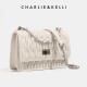CHARLIE&KELLI CK品牌包包女包2024新款母亲节礼物小香风菱格链条包斜挎 米白