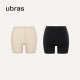 ubras无尺码打底安全裤舒适无痕透气高腰打底女士安全裤 裸感肤+黑色