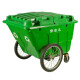 洛滑400L环卫保洁车加厚带盖轮垃圾清运车手推车移动垃圾桶塑料垃圾车 400L垃圾车（绿色）带盖
