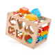 木丸子宝宝几何形状盒数字积木屋配对智力婴儿童动手脑智力塞塞乐玩具 长方体款