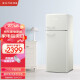 优诺（EUNA）复古冰箱小型家用双门冰箱冷藏冷冻家用冰箱BCD-210R 奶油白