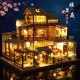 蔻达61儿童节礼物送男女孩diy小屋生日礼物益智手工拼装房子模型小屋 DIY豪华别墅