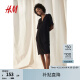 H&M女装2024春季新品粘纤裙衫式连衣裙1214786 黑色 165/96