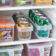 NAKAYA日本进口冰箱收纳篮食品整理筐冰柜内部分类储物盒生鲜分隔储存盒 整格3个 进口收纳盒