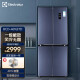 伊莱克斯(Electrolux) 冰箱401升风冷无霜十字对开多门一级能效变频节能低噪除菌净味电冰箱 BCD-401QITD