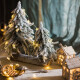 掬涵 小型雪松圣诞树桌面摆件圣诞节橱窗道具咖啡馆节日气氛装饰 一对雪松树