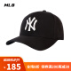 MLB帽子 NY洋基队男女情侣同款棒球帽子经典款黑白标硬顶新款四季可戴头围56-59 黑色白标NY
