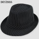 DEVINSS礼帽男女通用款帽子四季均可佩戴款小礼帽休闲时尚帽子 黑色